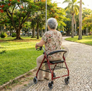 Andador em Alumínio Dobrável com Rodas e Assento - Longevitech