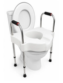 Assento Sanitário Elevado com Barras Laterais POP - Longevitech
