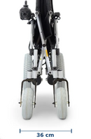 Cadeira de Rodas Motorizada em Alumínio Dobrável até 135 Kg Assento de 45cm D1000 Dellamed
