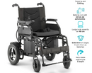 Cadeira de Rodas Motorizada Dobrável até 120 kg Assento de 48cm D800 - Dellamed