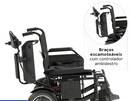 Cadeira de Rodas Motorizada Dobrável até 120 kg Assento de 48cm D800 - Dellamed