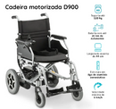 Cadeira de Rodas Motorizada em Alumínio Dobrável até 120 Kg Assento de 44cm D900 - Dellamed