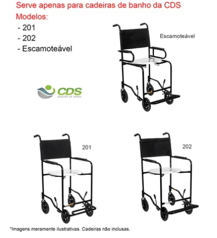 Encosto para cadeira de banho em nylon (Mod 201/202/Escam) - CDS