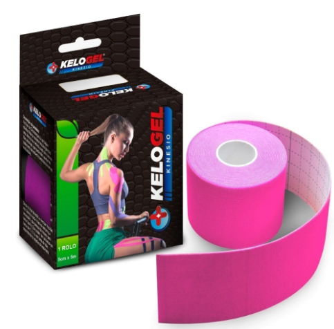 FITA KINÉSIO TAPE BANDAGEM ELÁSTICA KELOGEL PREMIUM 5CMX5M 1UN - MEDFORMA