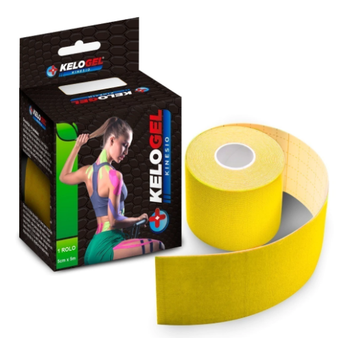 FITA KINÉSIO TAPE BANDAGEM ELÁSTICA KELOGEL PREMIUM 5CMX5M 1UN - MEDFORMA