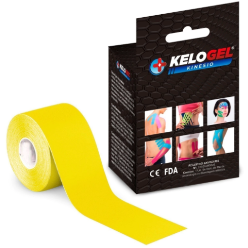 FITA KINÉSIO TAPE BANDAGEM ELÁSTICA KELOGEL PREMIUM 5CMX5M 1UN - MEDFORMA
