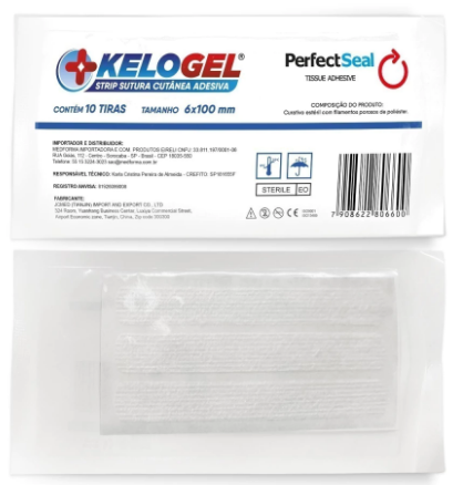 KELOGEL STRIP SUTURA CUTÂNEA ADESIVA COM 100 TIRAS 6MMx100MM - MEDFORMA