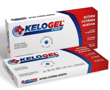 KELOGEL STRIP SUTURA CUTÂNEA ADESIVA COM 10 TIRAS 6MMx100MM - MEDFORMA