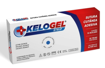 KELOGEL STRIP SUTURA CUTÂNEA ADESIVA COM 10 TIRAS 6MMx100MM - MEDFORMA