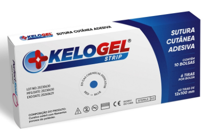 KELOGEL STRIP SUTURA CUTÂNEA ADESIVA COM 60 TIRAS 12MMx100MM - MEDFORMA