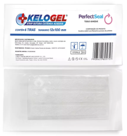 KELOGEL STRIP SUTURA CUTÂNEA ADESIVA COM 6 TIRAS 12MMx100MM - MEDFORMA