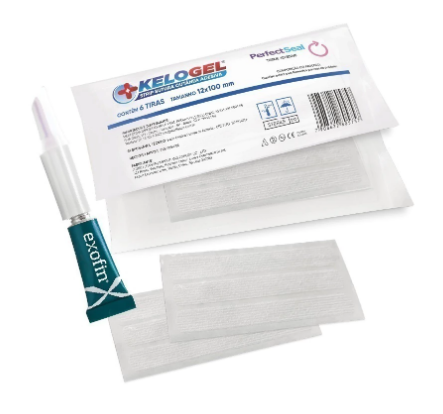 KIT ADESIVO CIRÚRGICO EXOFIN 1ML + 60CM STERISTRIP KELOGEL - MEDFORMA