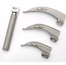 Laringoscópio CONVENCIONAL ADULTO, com cabo para 02 pilhas médias (C), com 03 lâminas curvas (infantil, Média, Adulto), Luz Amarelada (LED Branco Quente) ou Luz Branca (LED Branco Frio) - MIKATOS