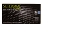 Luvas de Nitrilo Black para Procedimento Não Cirúrgico - Caixa com 100 Unidades - Kit com 10 caixas - Supermax