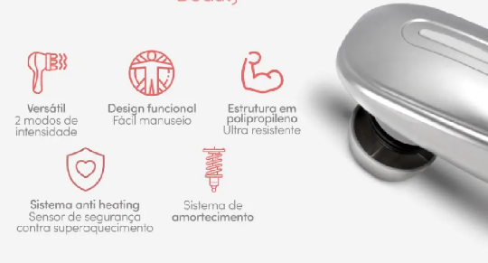 Massageador Corporal Hammer com 5 Discos Massageadores - Dellamed