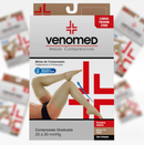 MEIAS COMPRESSÃO 20 a 30MMHG ABERTA EFEITO CLIMÁTICO 7/8 VENOMED TROMB2100 COR BEGE - MEDFORMA