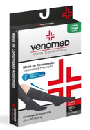 MEIAS COMPRESSÃO 20 a 30MMHG FECHADA EFEITO CLIMÁTICO 3/4 VENOMED TROMB1400 COR PRETO - MEDFORMA
