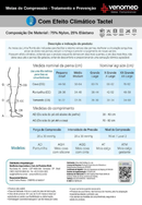 MEIAS COMPRESSÃO 20 a 30MMHG FECHADA EFEITO CLIMÁTICO 3/4 VENOMED TROMB1400 COR PRETO - MEDFORMA