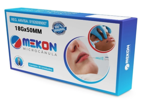 MICROCÂNULAS PREENCHIMENTO FACIAL MEKON 18GX50MM CX10UN - MEDFORMA