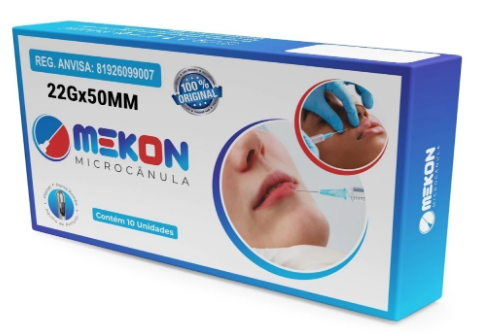 MICROCÂNULAS PREENCHIMENTO FACIAL MEKON 22GX50MM CX 10UN - MEDFORMA