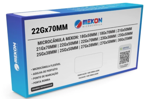 MICROCÂNULAS PREENCHIMENTO FACIAL MEKON 22GX70MM CX 10UN - MEDFORMA