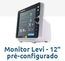 Opcionais (Pin/ Cap/ Impressora/ Touch Screen) Monitor Levi 12"- Pré-Configurado - CMOS DRAKE