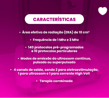 Novo Sonopulse II Ultrassom Terapêutico 1MHz 3MHz e Correntes- Ibramed