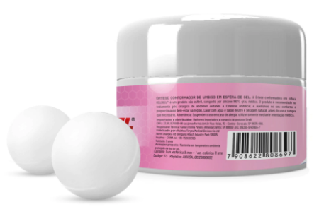ÓRTESE DE UMBIGO EM GEL DE SILICONE ESFÉRA 9MM 11MM KELOGEL - MEDFORMA