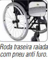 RODA RAIADA PNEU ANTIFURO p/ Cadeira de Rodas - Ortomobil