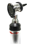 OTOSCÓPIO MISSOURI com 05 espéculos de diferentes calibres (com Reforço Metálico) Luz Amarelada (LED Branco Quente) ou Luz Branca (LED Branco Frio) - MIKATOS