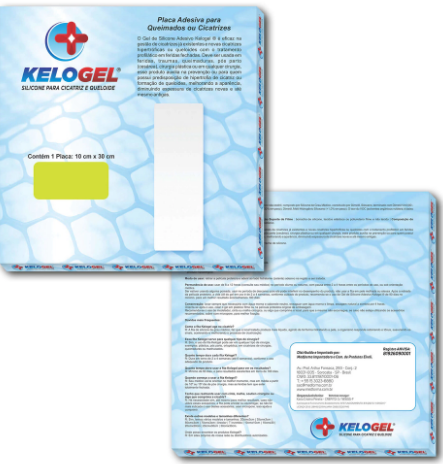 PLACA DE SILICONE QUEIMADOS E CICATRIZ 10CMx30CM KELOGEL - MEDFORMA