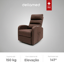 Poltrona Leito Elevatória e Reclinável Elevamed com Controle Bivolt - Dellamed