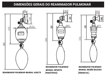 REANIMADORES PULMONARES MISSOURI EM SILICONE  MANUAL (tipo AMBU) - MIKATOS