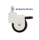 Rodízio Plástico 3" com Bucha Cadeira de Banho D50 - Dellamed