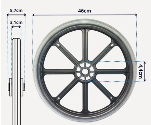 Roda Completa com Pneu Inflável Aro 20" - CDS