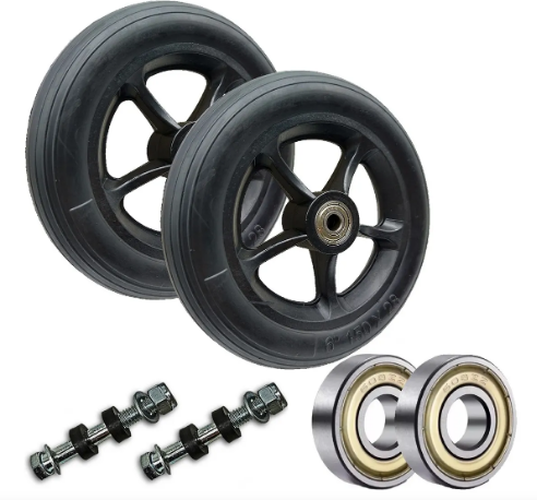 Roda completa em nylon com pneus maciço (Roda/Aro/Impulsor/PneU) - CDS
