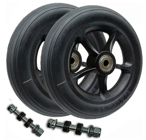 Roda completa em nylon com pneus maciço (Roda/Aro/Impulsor/PneU) - CDS