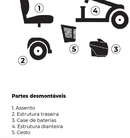 Cadeira Motorizada Scooter Elétrica Dobrável, Premium e até 150 Kg CS - Dellamed