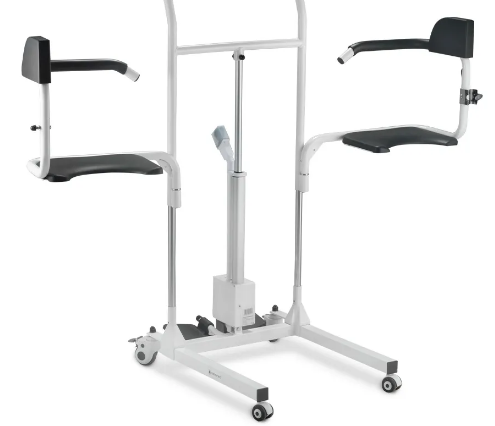 Cadeira de Transferência Multiuso com Elevação Eletrônica até 135 Kg Assento 48,5cm D80 - Dellamed