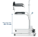 Cadeira de Transferência Multiuso com Elevação Eletrônica até 135 Kg Assento 48,5cm D80 - Dellamed