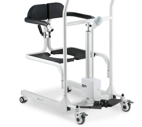 Cadeira de Transferência Multiuso com Elevação Eletrônica até 135 Kg Assento 48,5cm D80 - Dellamed