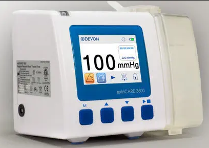 Sistema de terapia de pressão negativa para feridas a bateria extriCARE 3600 - Extricare