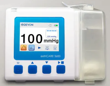 Sistema de terapia de pressão negativa para feridas a bateria extriCARE 3600 - Extricare