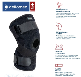 Joelheira Articulada com Cintas Cruzadas Ortho Care - Dellamed