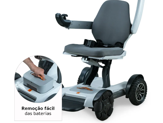 Cadeira Motorizada Dobrável até 120 Kg Assento 42cm Spacemed - Dellamed