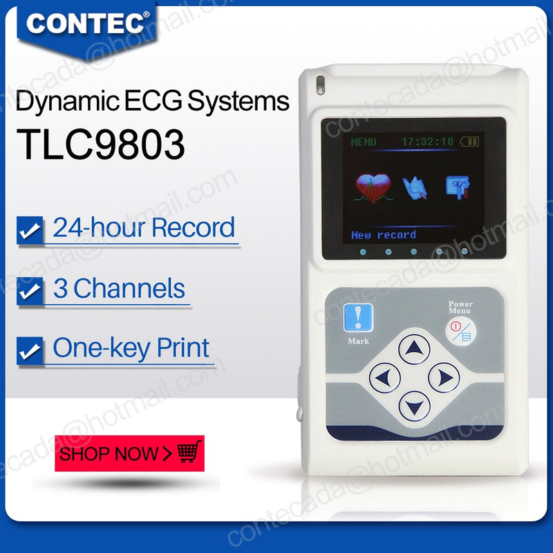 Aparelho com Sistema de Monitoramento ECG Holter com 3 Canais de Gravador